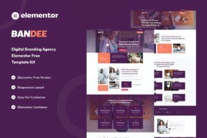Bandee - Digital Branding Agency Elementor Template Kit