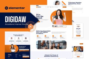 Digidaw - Broadband Internet Services Provider Elementor Template Kit