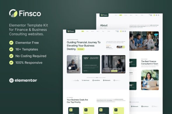 Finsco – Finance & Business Consulting Elementor Template Kit