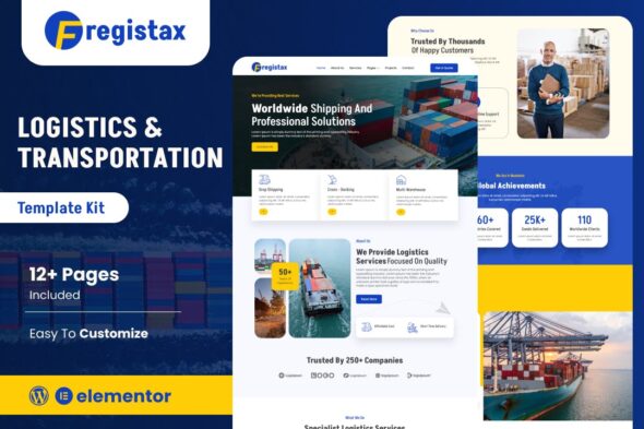 Fregistax - Cargo & Logistics Elementor Template Kit