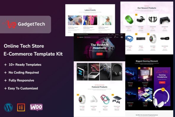 GadgetTech - Electronic Gadget WooCommerce Elementor Pro Template Kit