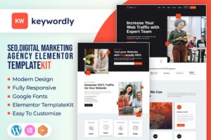 Keywordly - Digital Marketing Agency Elementor Template Kit