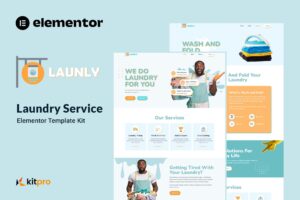 Launly - Laundry Service Elementor Template Kit