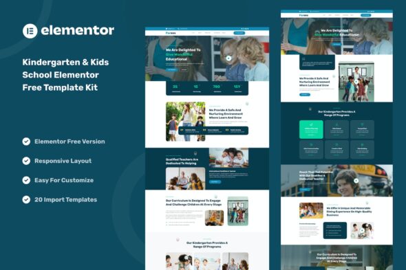 Parees - Kindergarten & Kids School Elementor Template Kit