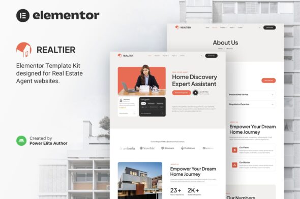 Realtier – Real Estate & Property Agent Elementor Template Kit